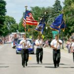 start of parade fourth of july in harmony