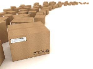 cardboard boxes stockroom