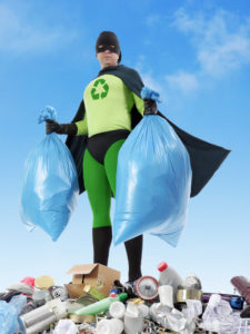 Household recycling super hero