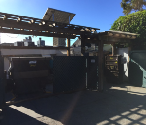 solar powered outdoor trash compactor