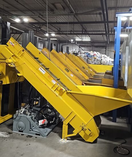 automatic balers at solid waste facility