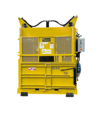 low profile vertical recycling baler