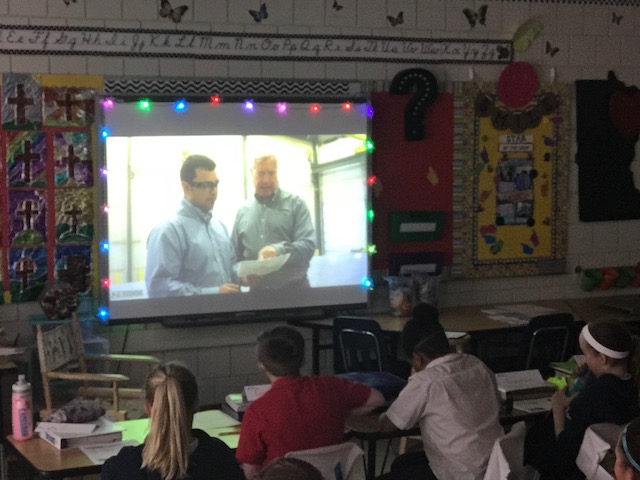 Students at St. Ambrose Catholic in Woodbury, MN learn from Harmony's Core Values Video