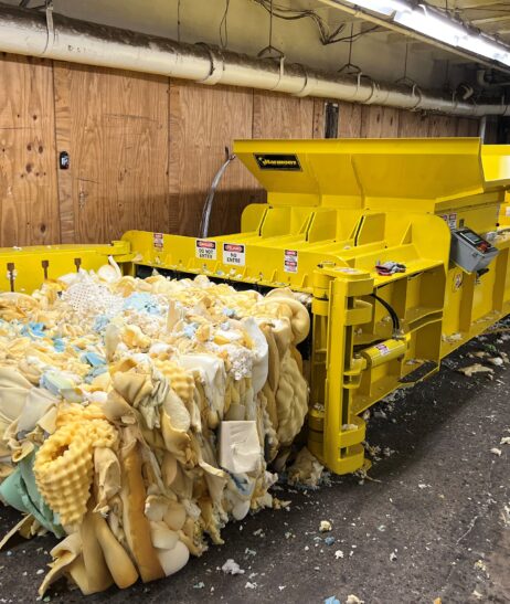 closed door horizontal foam baler