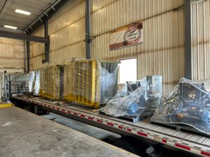 vertical t60xdrc balers shipped on their side