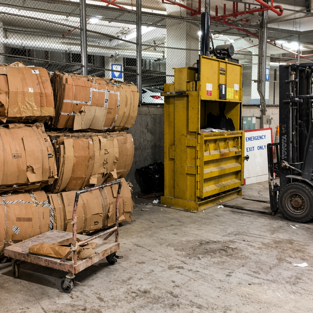 waste and recycling backroom layout efficiency