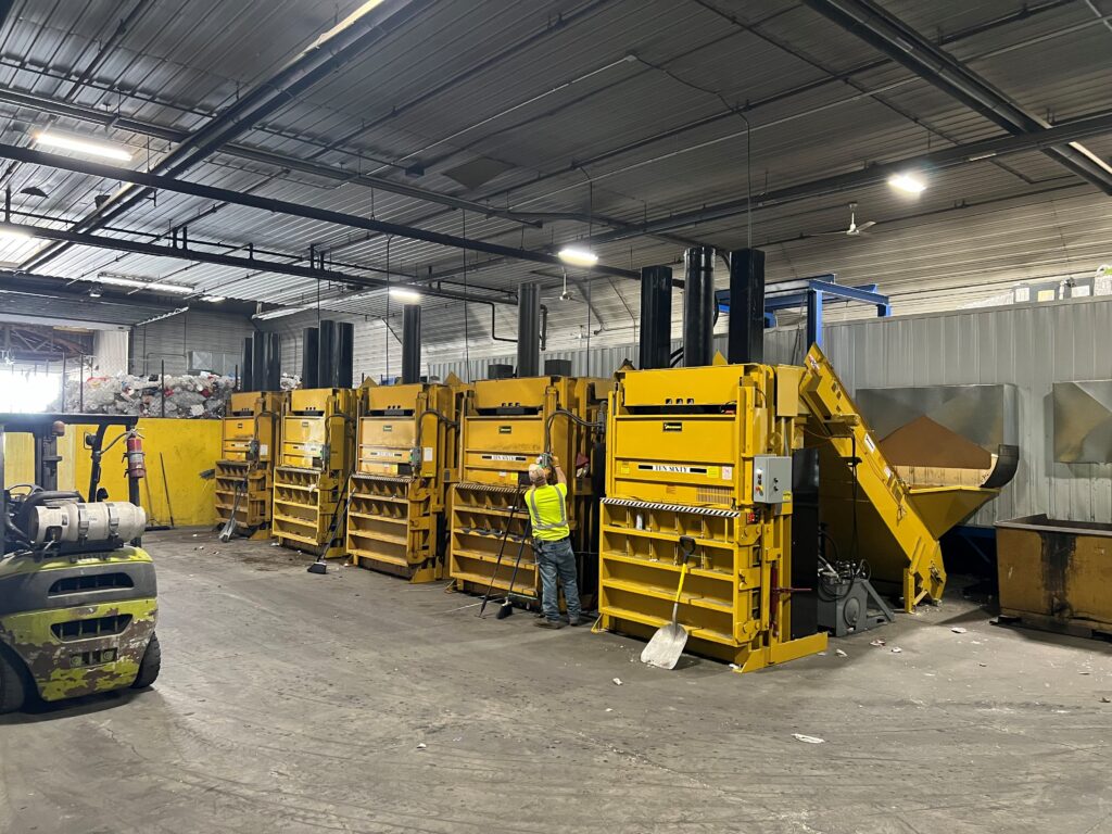 plastic free july is helped by T60XDRC recycling balers like these