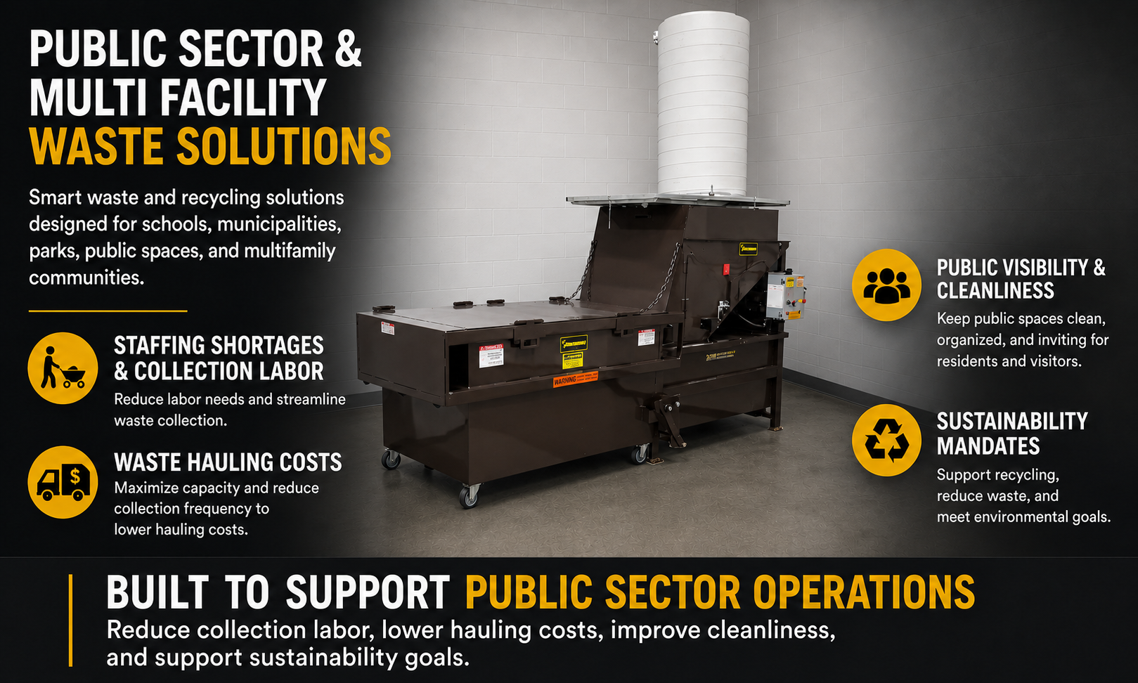Manufacturing waste and recycling equipment reducing scrap accumulation and improving production efficiency