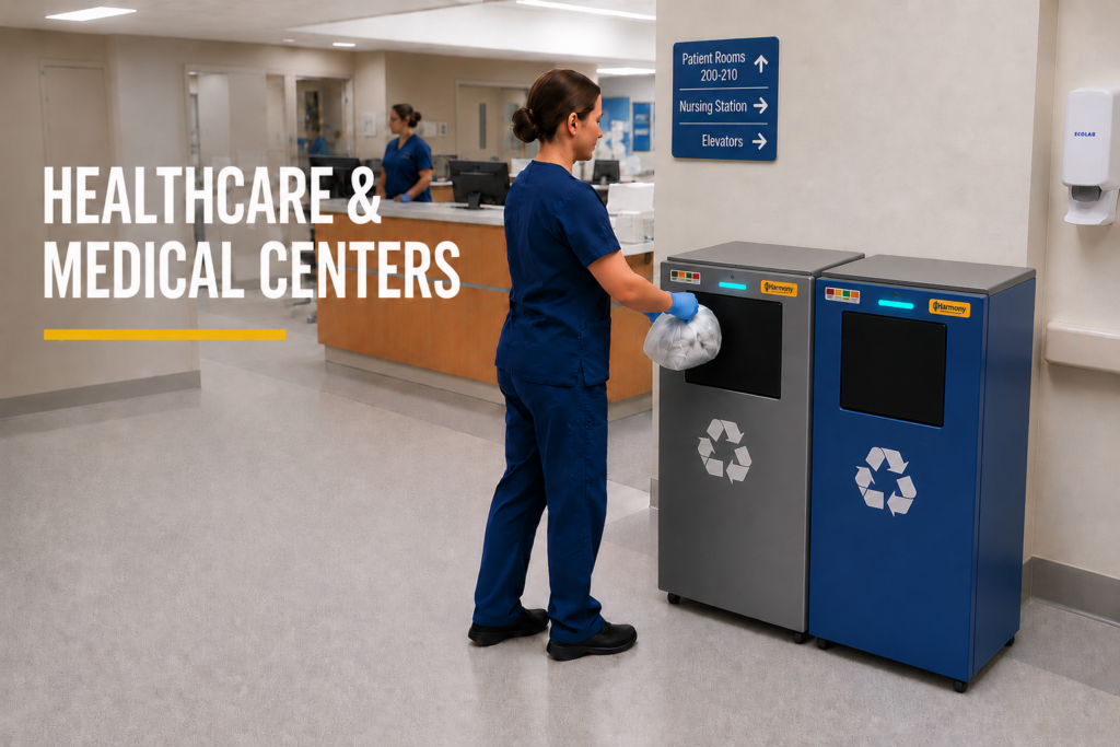 Healthcare industry-focused homepage section
