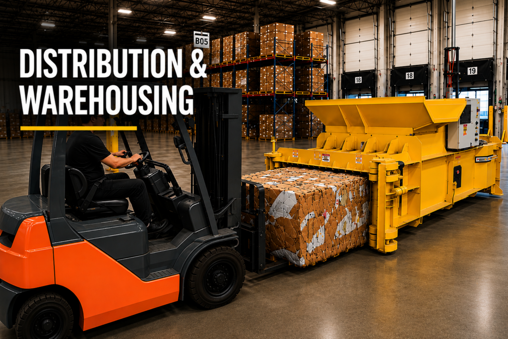 Distribution & warehouseing industry-focused homepage section
