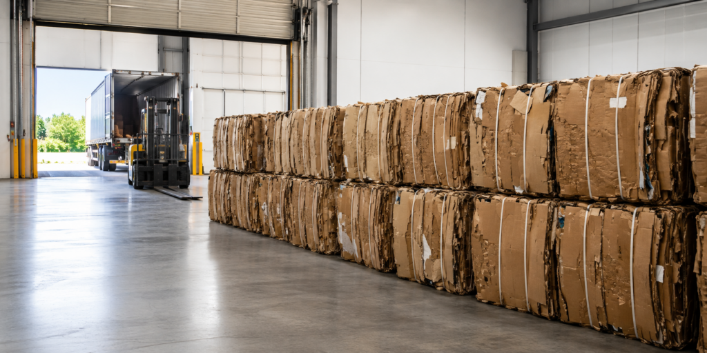 stackable cardboard bales