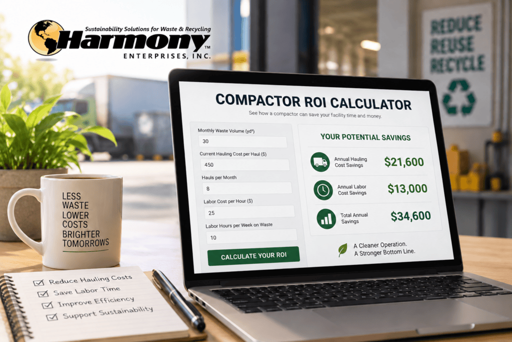harmony's compactor roi calculator helps determine compactor price